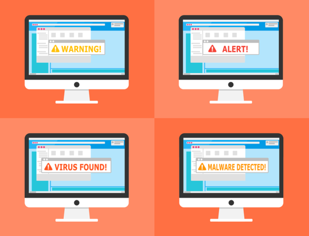 Free warning alert detected vector