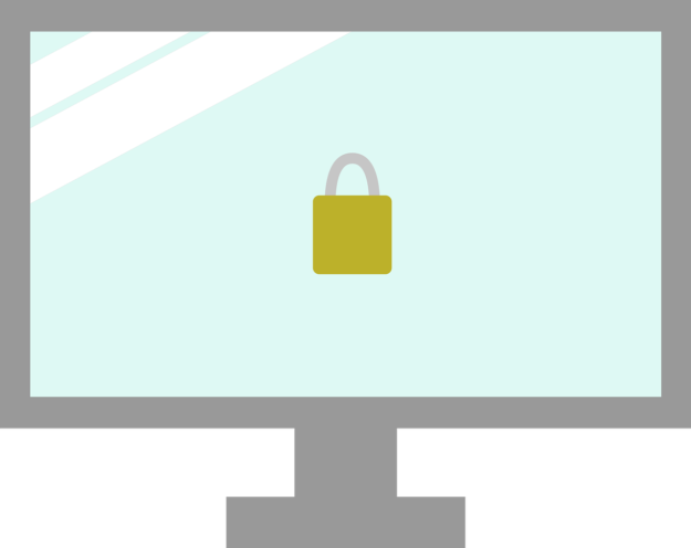 Free security lock protect vector