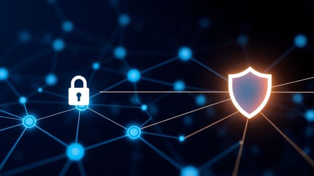 Network diagram showing secure connections replacing traditional VPNs.