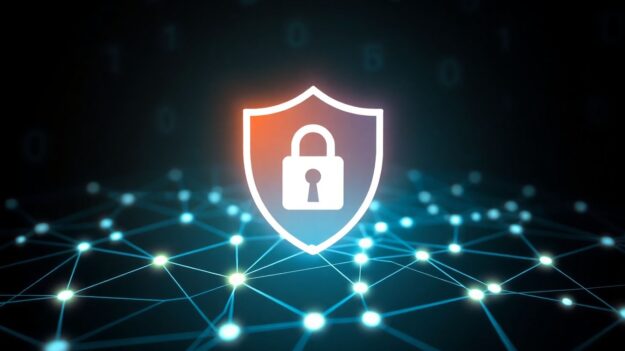 Digital lock protecting a network.