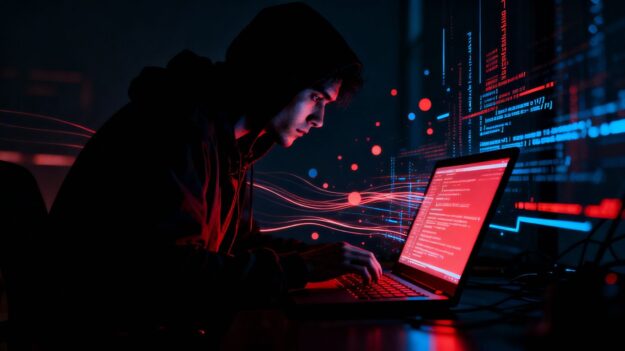 Dark web data breach illustration.