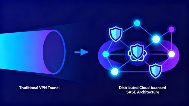VPN evolving into SASE cloud security network.