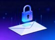 Padlock protecting an email envelope.